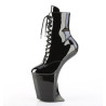 Pleaser BEWITCHED-1020 Black Patent Heeled Ankle Boots