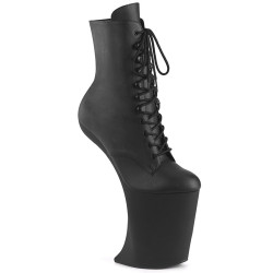 Pleaser BEWITCHED-1020 Black Vegan Leather Ankle Boots