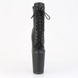 Pleaser BEWITCHED-1020 Black Vegan Leather Ankle Boots