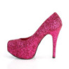 Pleaser Pink Label TEEZE-06GW Pink Glitter Pumps Men