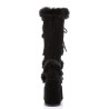 Demonia CAMEL-311 Black Vegan Chunky Knee High Boot