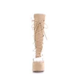 Demonia CAMEL-311 Camel Vegan Chunky Knee High Boot