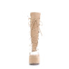 Demonia CAMEL-311 Camel Vegan Chunky Knee High Boot