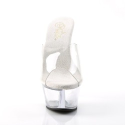 Pleaser KISS-201 Transparent High Heeled Mules Women