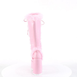 Demonia CAMEL-311 Pink Vegan Chunky Knee High Boot