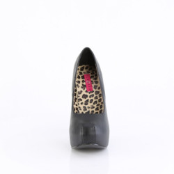 Pleaser Pink Label TEEZE-06W Black Vegan Pumps Men