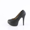 Pleaser Pink Label TEEZE-06W Black Vegan Pumps Men