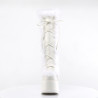 Demonia CAMEL-311 White Vegan Chunky Knee High Boot