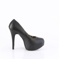 Pleaser Pink Label TEEZE-06W Black Vegan Pumps Men