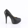 Pleaser Pink Label TEEZE-06W Black Vegan Pumps Men