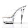 Pleaser KISS-201 Transparent High Heeled Mules Women