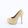 Pleaser Pink Label TEEZE-06W Cream Patent Pumps Men