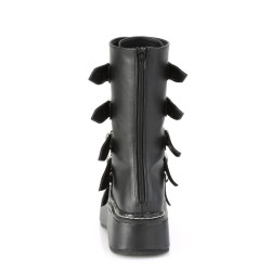 Demonia EMILY-330 Black Platform Buckle Boots Women