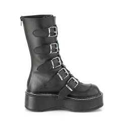 Demonia EMILY-330 Black Platform Buckle Boots Women