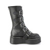 Demonia EMILY-330 Black Platform Buckle Boots Women