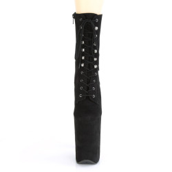 Pleaser INFINITY-1020FS Black Vegan Suede Ankle Boots