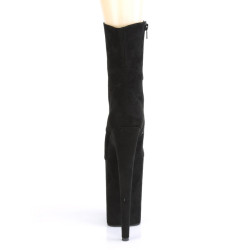 Pleaser INFINITY-1020FS Black Vegan Suede Ankle Boots