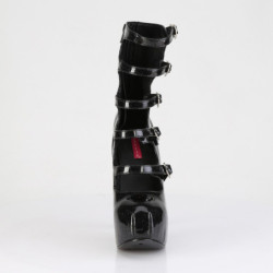 Bordello TEEZE-23 Black Glitter Patent Ankle Boots