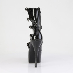 Bordello TEEZE-23 Black Glitter Patent Ankle Boots
