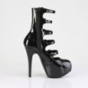 Bordello TEEZE-23 Black Glitter Patent Ankle Boots