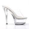 Pleaser KISS-201 Transparent High Heeled Mules Women