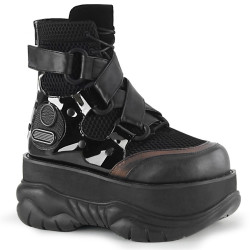 Demonia NEPTUNE-126 Black Vegan Platform Men Boots