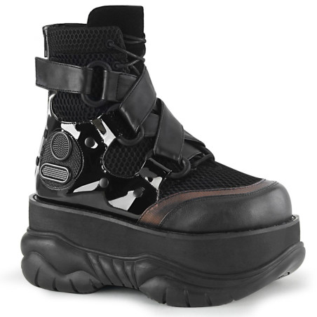Demonia NEPTUNE-126 Black Vegan Platform Men Boots
