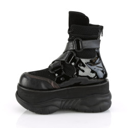 Demonia NEPTUNE-126 Black Vegan Platform Men Boots