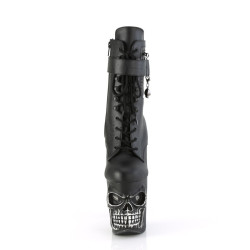 Pleaser RAPTURE-1020STR-LT Black Vegan Silver High Heels
