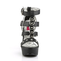 Pleaser Pink Label TEEZE-42W Black Vegan Pumps Men