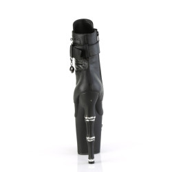 Pleaser RAPTURE-1020STR-LT Black Vegan Silver High Heels