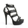 Pleaser Pink Label TEEZE-42W Black Vegan Pumps Men