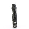 Pleaser RAPTURE-1020STR-LT Black Vegan Leather Silver