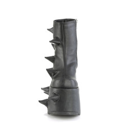Demonia SLAY-77 Black Vegan Platform Ankle High Boots
