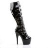 Pleaser ADORE-2043 Patent Platform Buckle Boots