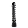 Demonia SWING-815 Black Patent Platform Knee High Boots