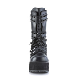 Demonia SWING-815WC Black Patent Platform Knee Boots