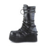 Demonia SWING-815WC Black Patent Platform Knee Boots