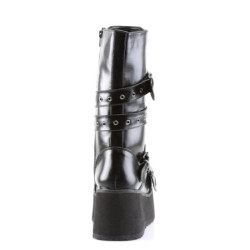 Demonia TRASHVILLE-205 Black Vegan Platform Men Boots