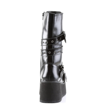Pleaser CRAZE-3028 Rose Buckle Heelless Overknee Boots