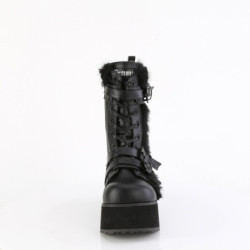 Demonia TRASHVILLE-218 Black Vegan Platform Men Boots