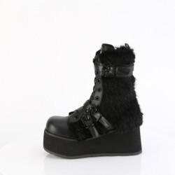 Demonia TRASHVILLE-218 Black Vegan Platform Men Boots
