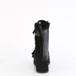 Demonia TRASHVILLE-218 Black Vegan Platform Men Boots
