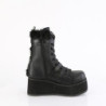 Demonia TRASHVILLE-218 Black Vegan Platform Men Boots