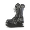 Demonia TRASHVILLE-250 Black Vegan Platform Knee Boots