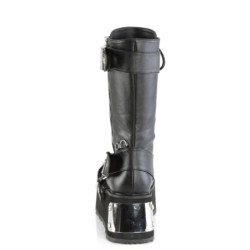 Demonia TRASHVILLE-250 Black Vegan Platform Knee Boots