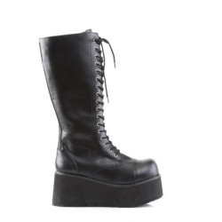 Demonia TRASHVILLE-502 Black Vegan Platform Men Boots