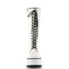 Demonia TRASHVILLE-502 White Vegan Platform Men Boots