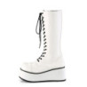 Demonia TRASHVILLE-502 White Vegan Platform Men Boots