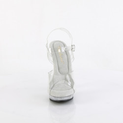 Fabulicious LIP-108MG Clear High Heeled Bridal Sandals
